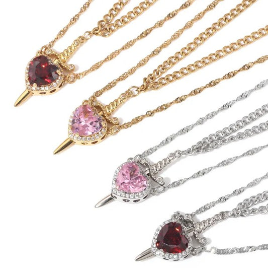 Collier Poignard Amour